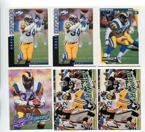 Craig Heyward 6 card lot Pittsburgh Panthers / St. Louis Rams - Picture 1 of 1