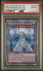 2022 Yu-Gi-Oh! Tearlaments Rulkallos DABL-EN039 Starlight Rare PSA 10 - Picture 1 of 1