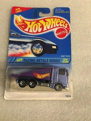 RARE Hot Wheels 1995 Racing Metals Series #337 Ramp Truck PURPLE & 7SPs B92 - Image 1 of 4