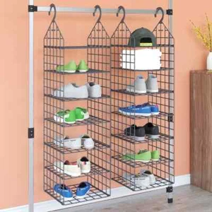Telescopic Wardrobe Rails - Adjustable Clothing Storage Solution 22.8-39.4 in vi - Picture 1 of 7