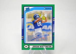 2024 Donruss Jordan Whittington Rated Rookie Green Press Proof RC Auto #352 Rams - Bild 1 von 2