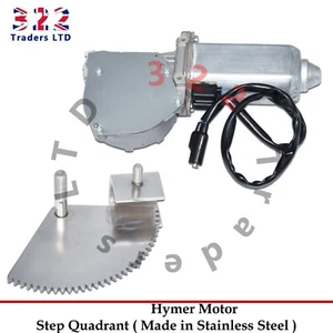 ERIBA HYMER MOTORHOME CAMPERVAN REPLACEMENT SINGLE STEP MOTOR & STEP QUADRANT - Picture 1 of 6