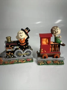 Danbury neuwertig PEANUTS Thanksgiving Sonderzugmotor und Caboose nur Charlie - Bild 1 von 6