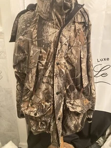 Duxbak Camouflage Jacket Men's Size Medium Full Zip Realtree Removable Hood! - Picture 1 of 24