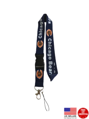 Chicago Bears ID Badge Key Chain Clip Holder Strap Saver Detachable Lanyard New - Image 1 of 4