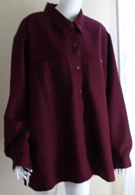 NEW FashionBug Sz 26 28W 3X Gorgeous WINE Silky Art JACKET Delicious Rayon - Image 1 of 4