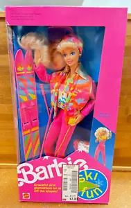 Ski Fun Barbie Doll 1991 Mattel #7511 New In Box Unopened - Picture 1 of 6