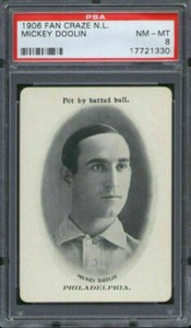 1906 Fan Craze NL Mickey Doolin PSA 8 Philadelphia Phillies