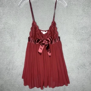 Victoria’s Secret Nightgown Womens Medium Red Babydoll Sexy Intimate Sleepwear - Picture 1 of 8