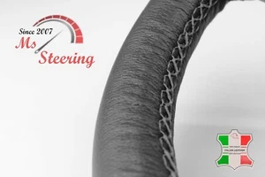 FUR ACURA TSX 09-09 SCHWARZE LEDER-LENKRAD ABDECKUNG DUNKELGRAU STICH - Picture 1 of 5
