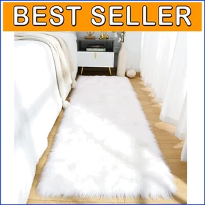 Soft and Elegant 2x6 Faux Fur Rug - Machine Washable Area Decor for Any Room - Picture 1 of 9