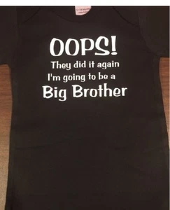 new big brother baby onesie ® announcement sibling shirt boys toddler t-shirt - Picture 1 of 3