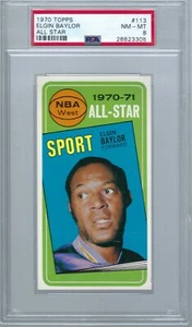 1970 Topps BK #113 PSA 8 Elgin Baylor Lakers All Star 113 - Bild 1 von 2