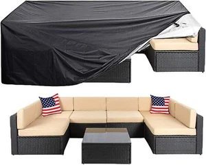 Patio Furniture Cover Waterproof Outdoor Sectional Sofa Set Covers Heavy Duty - Picture 1 of 7