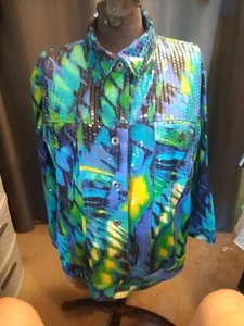 Notations Jacket Size 2X Armpits 27 In Shoulder Down 24 In Bottom 25 In Lk Nw - Picture 1 of 10