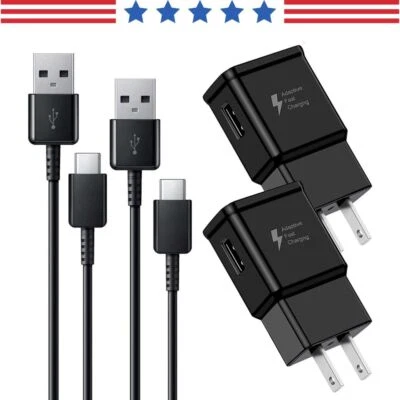 Enchufe cargador de pared rápido para Samsung Galaxy Note 10 S8 S9 S10 + cable USB tipo C Foto 1 de 4