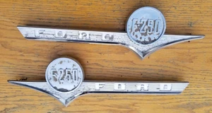2 Emblems F250 Hood Ornament Ford Truck pickup 53 54 55 56 1953 1954 1955 1956 - Bild 1 von 24
