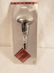 ONEIDA Barware - Corkscrew Bottle Stopper Wine Opener 3 in 1 Multi Tool NEW - Picture 1 of 7