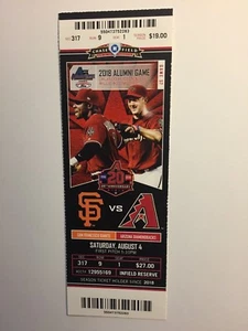 ARIZONA DIAMONDBACKS VS SAN FRANCISCO GIANTS AUGUST 4, 2018 TICKET STUB - Picture 1 of 1