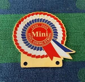 GRILLE / CAR BADGE - MINI - STILL GOING STRONG - 50TH ANNIVERSARY - 1959 - 2009 - Picture 1 of 1