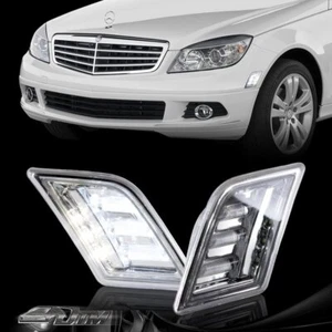 Luces de parachoques para Mercedes Benz W204 Clase C 2005-2014 LED cromo marcador lateral - Imagen 1 de 5