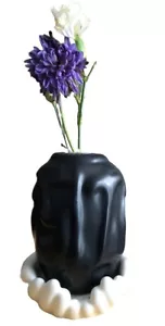 IKEA Bud Vase Eclectic Decor Per B Sundberg Föremål Black Face White Hands Weird - Picture 1 of 10