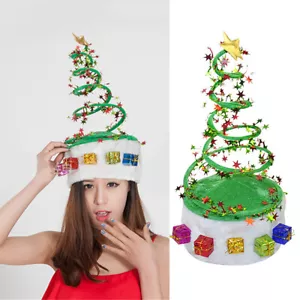 Sombrero Árbol de Navidad Primavera, Fiesta de Navidad Sombreros de Papá Noel, Top Star Sombrero de Navidad Regalo - Imagen 1 de 10