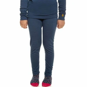 Natural Unisex Kids Leggings * Merino Wool Thermal Pants 160 Denim - Picture 1 of 9