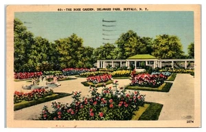 Rosengarten im Delaware Park in Buffalo New York Postkarte - Bild 1 von 2