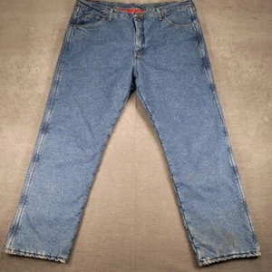 Wrangler gefütterte Jeans Thermo blau Denim Hose 40x30 - Bild 1 von 12