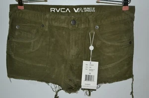 RVCA, Pantalones Cortos, Cordones Cortados Narcissa, Talla 30, Verde, Nuevo con Etiqueta - Imagen 1 de 6