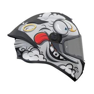 MT Targo S Angel & Demon Grey/White Motorbike Full Face Helmet ECE 22.06 - Picture 1 of 6