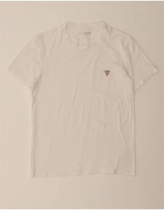 GUESS Womens T-Shirt Top UK 12 Medium White Cotton CP12 - Picture 1 of 3