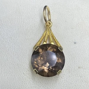 Anhänger 9 kt Gold und Rauchquarz - Bild 1 von 7