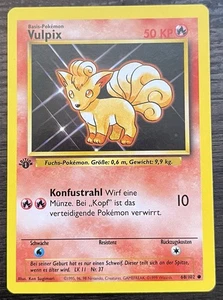 1st Edition GERMAN Vulpix 68/102 Pokemon TCG WOTC Base Set MINT - Picture 1 of 2