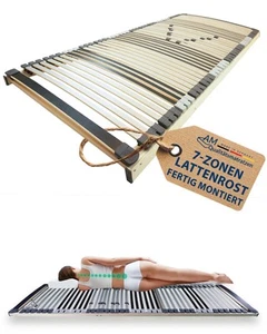 7-Zonen Lattenrost 110x220 cm - Bettrost 110 x 220 mit 44 Federholzleisten - Bild 1 von 7