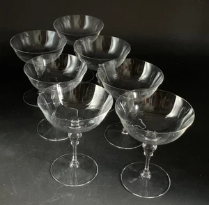 Elegante Champagner Schalen; Peill & Putzler; D11.5/7.8cm, H14cm; 7 Stck - Bild 1 von 6