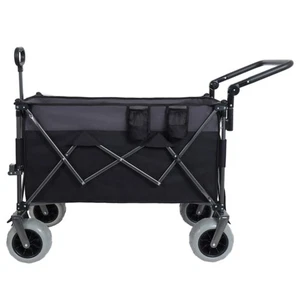 Multi-Functional Push-Pull Folding Wagon Cart w Rotating Handle for Camping - Picture 1 of 24