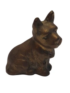 Massiver Messing Scottish Terrier Vintage Deko Briefbeschwerer Scottie Hund Figur MCM - Bild 1 von 5