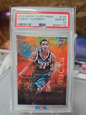 2013-14 Panini Court Kings Giannis Antetokounmpo #125 PSA 10 GEM Mint Rookie RC - Image 1 of 3
