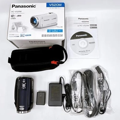 Panasonic HC-V520M Dark Navy 50x Zoom Digital Video Camera Camcorder 32GB w/Box - Image 1 of 4