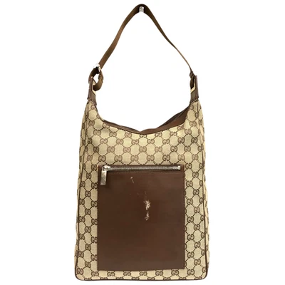 Auth Gucci Tote Bag GG Logo 019 0538 1669 Handbag Shoulder Bag Canvas Leather - Image 1 of 4