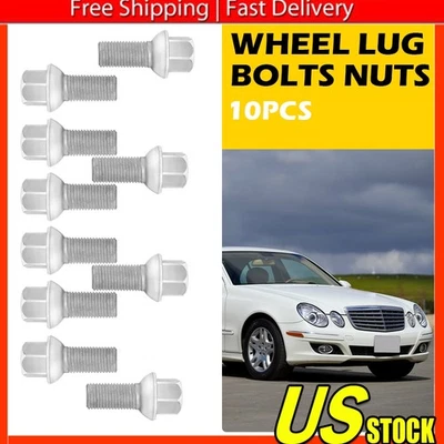 10PC Wheel Lug Nuts Bolts For Mercedes Benz E300 E350 E320 E400 E500 GL320 P - Image 1 of 4