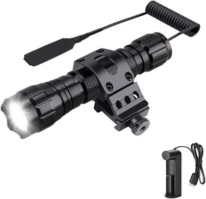 WESLITE Antorcha Táctica Recargable, 1300 Lúmenes LED Super Brillante Caza...  - Imagen 1 de 7