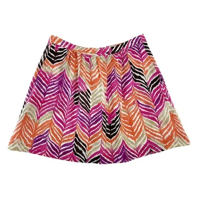 Minifalda Chevron 100 % seda TRINA TURK • 2 • rosa, naranja, negro, beige Foto 1 de 4