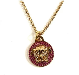 Neu Versace Halskette Metall + Strass Gold 650 $ Einzelhandel authentisch  - Bild 1 von 13