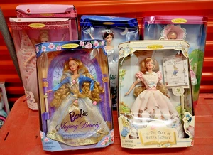Lot BARBIE DOLL NRFB FAIRY TALES  PETER RABBIT SLEEPING BEAUTY SWAN LAKE MORE!!! - Picture 1 of 13