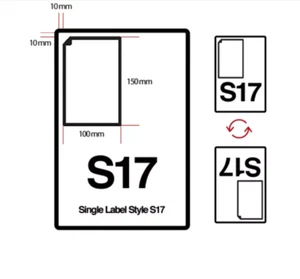 10/50/100 ETIQUETAS ROYAL MAIL CLICK and DROP A4 INTEGRADO S17 6" X 4" Hermes - Imagen 1 de 8