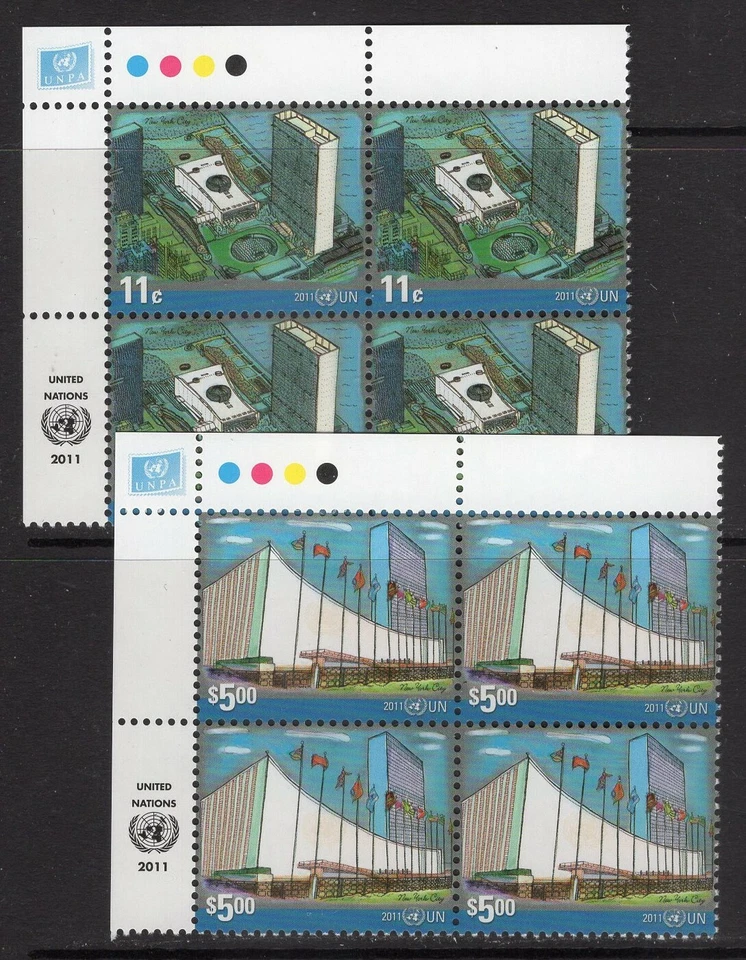 ONU NACIONES UNIDAS 2011 NH NUEVA YORK 1020-21 MI4 SEDE - Envío gratuito a EE. UU. Foto 1 de 1
