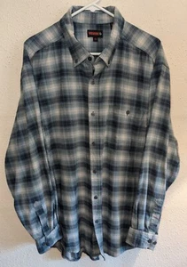 Wolverine 100% Cotton Blue Green White Flannel Shirt Sz. XXL Pre-owned - Picture 1 of 7